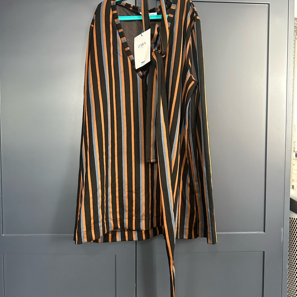 NWT Zara Striped V-Neck Tunic